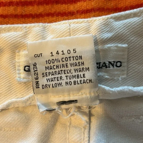 Vintage Guess White Denim Pants 26/27 - Picture 6 of 6